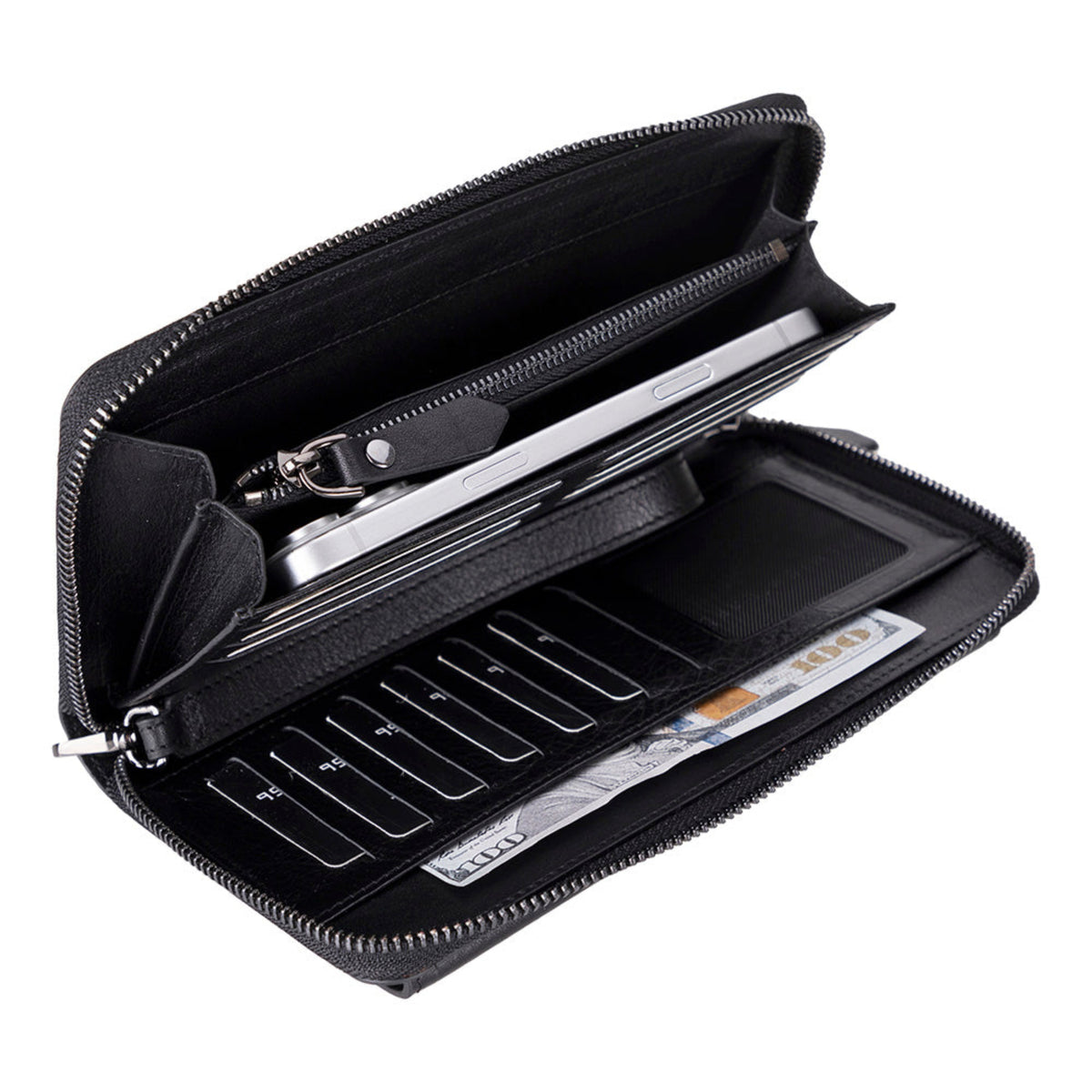 aristo-genuine-leather-wallet-front-view-phone-card-slots