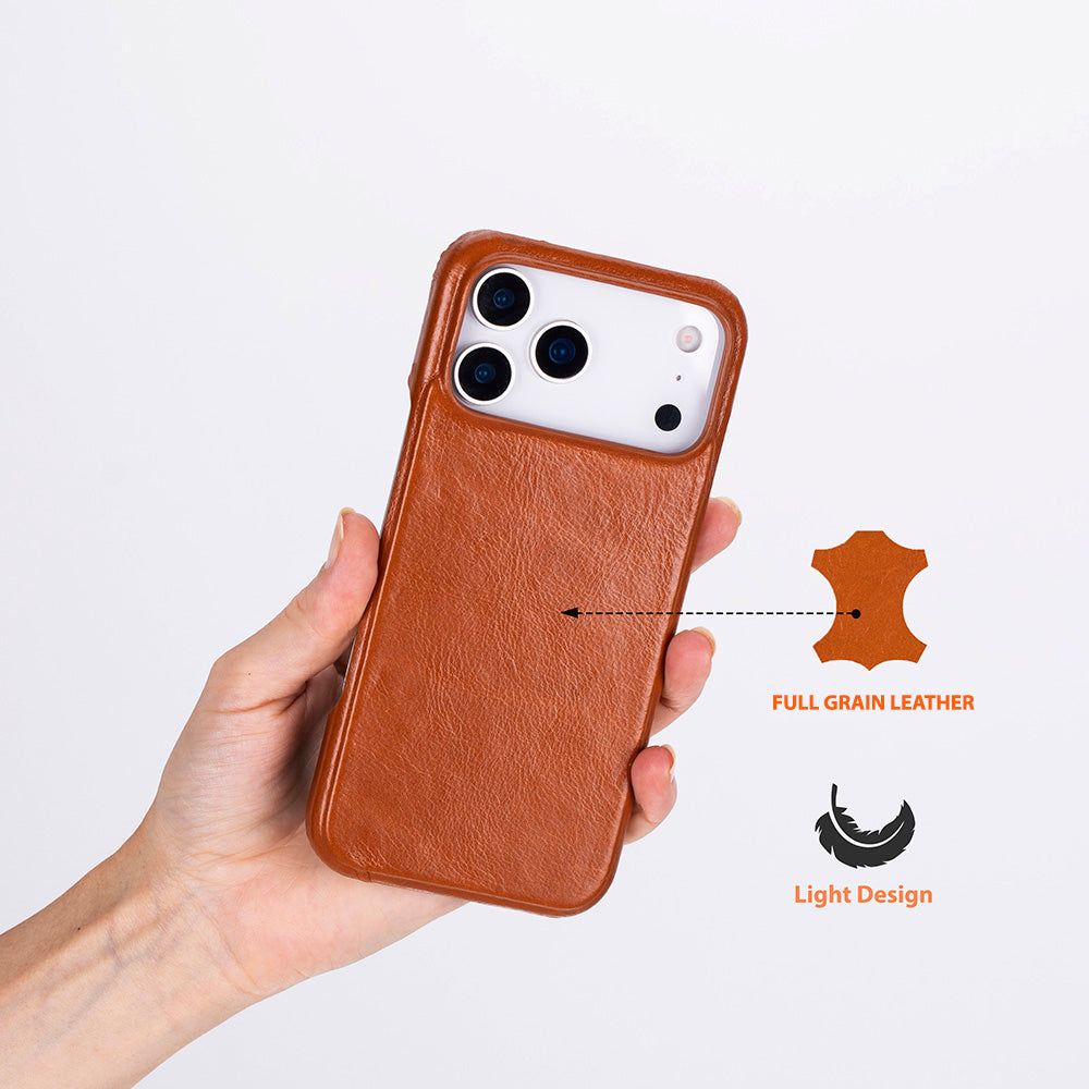 Ultimate Jacket leather case for iPhone 17 Pro Max 6.9" with raised edges