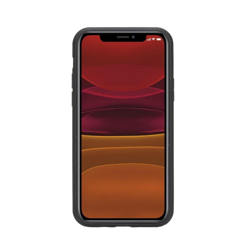 Smartphone with a colorful display on a white background