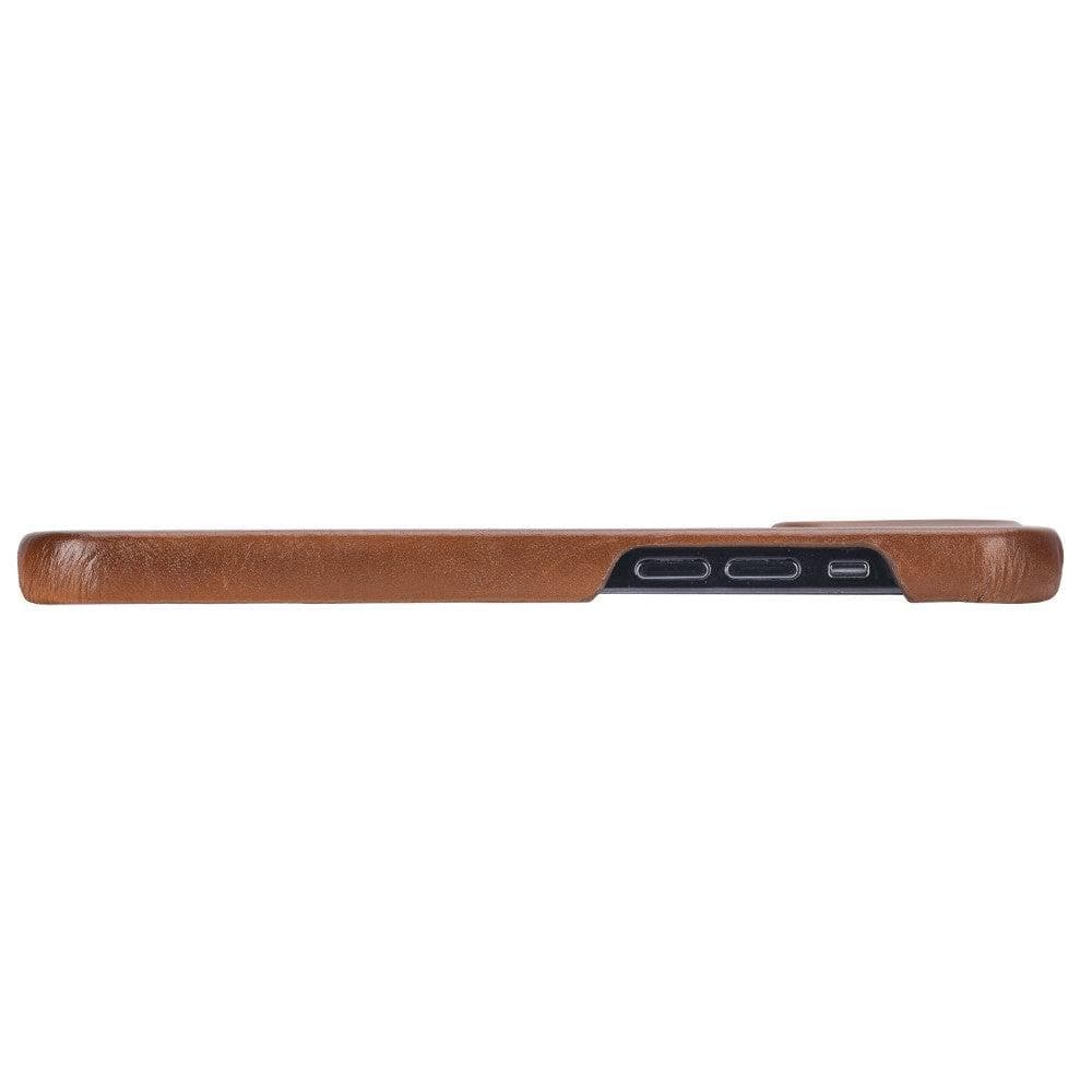 Brown phone case with ports on a white background