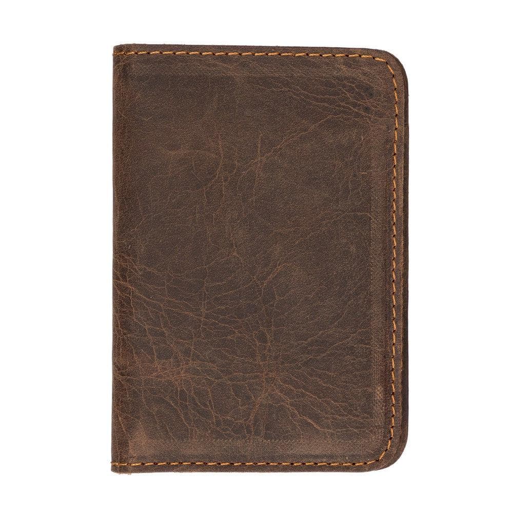 Brown leather wallet on a white background