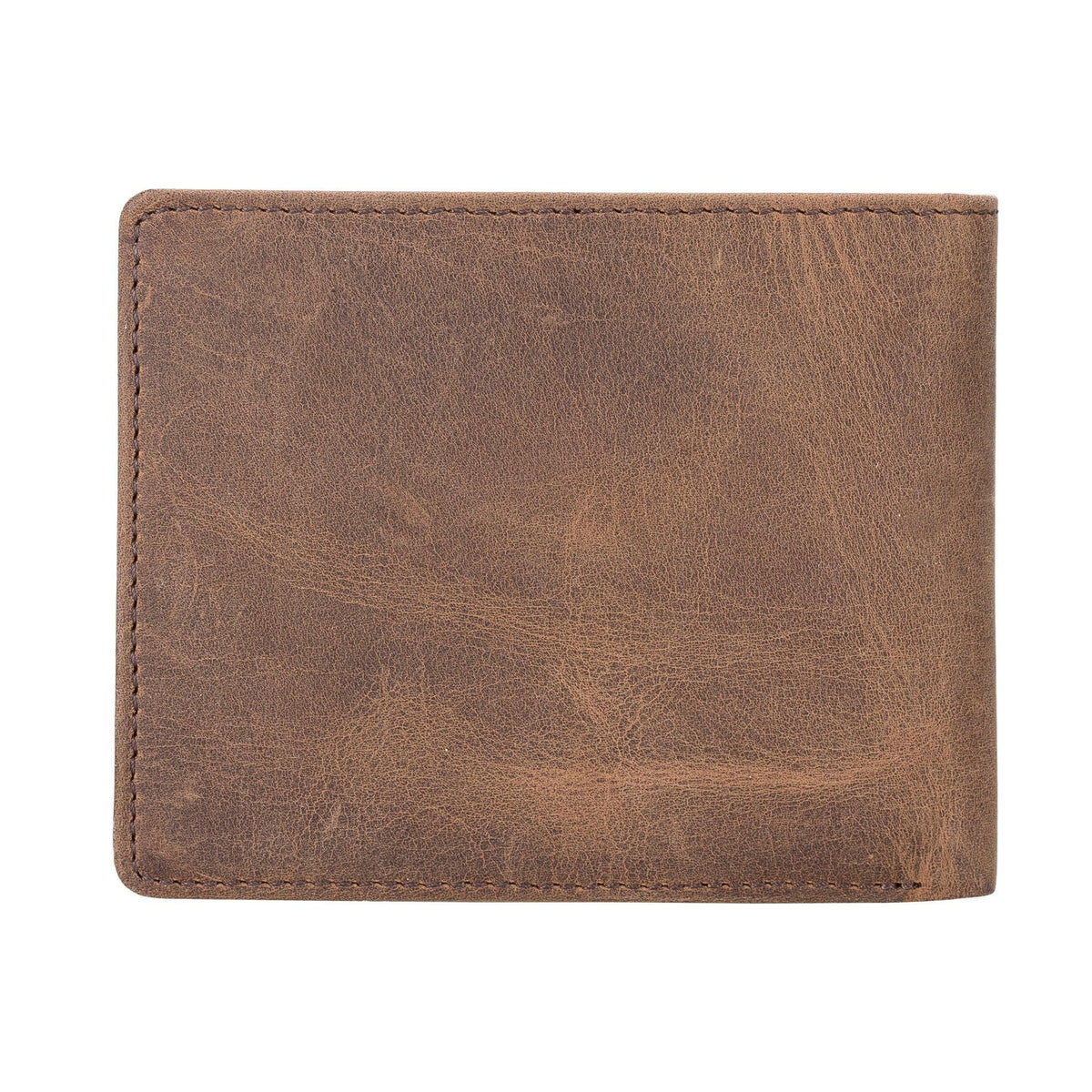 Brown leather wallet on a white background
