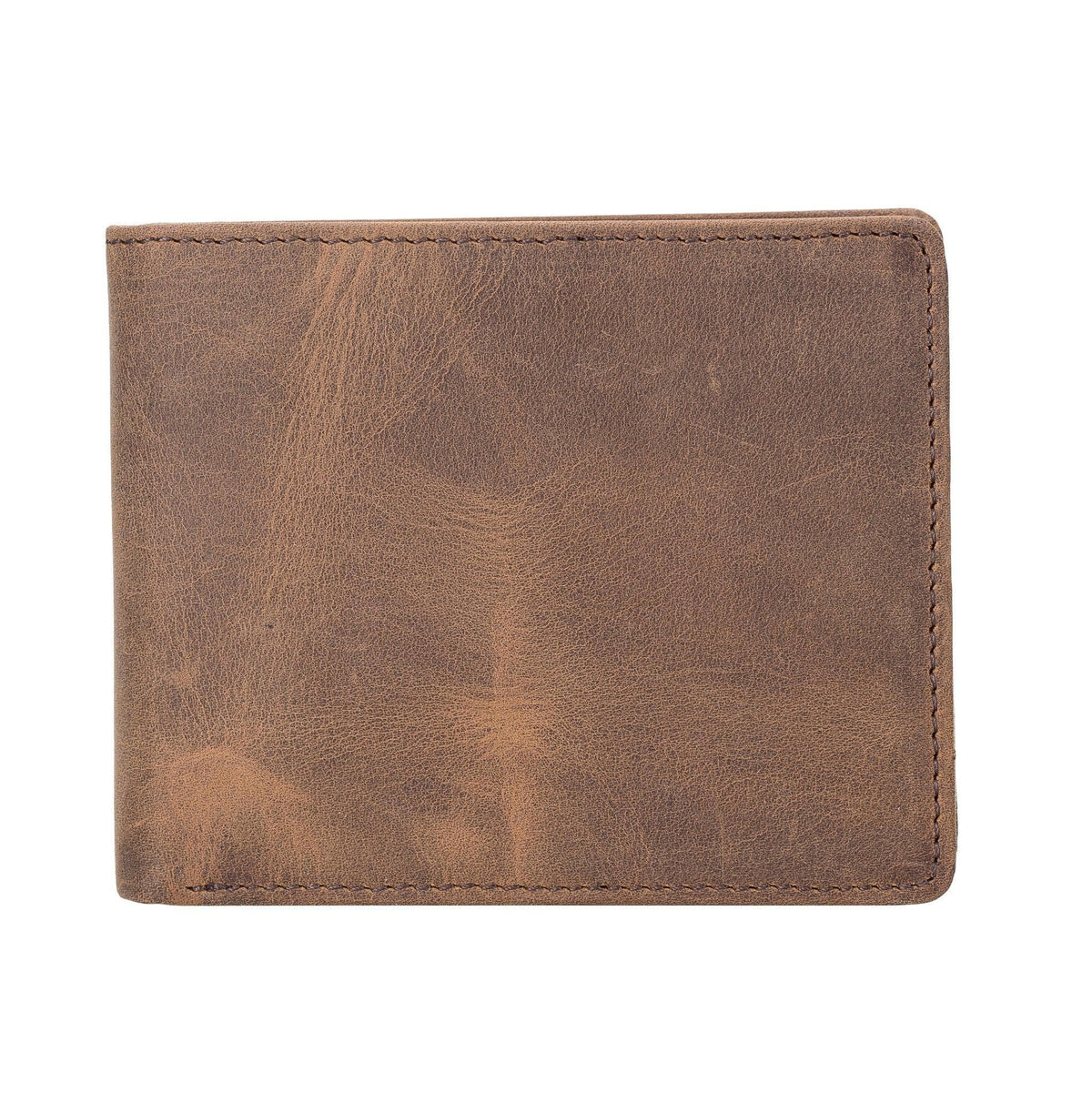 Brown leather wallet on a white background