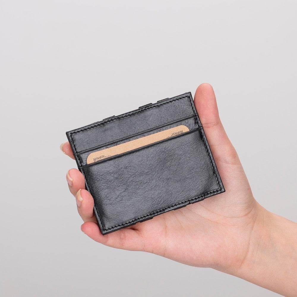 Handmade genuine leather wallet with slim profile