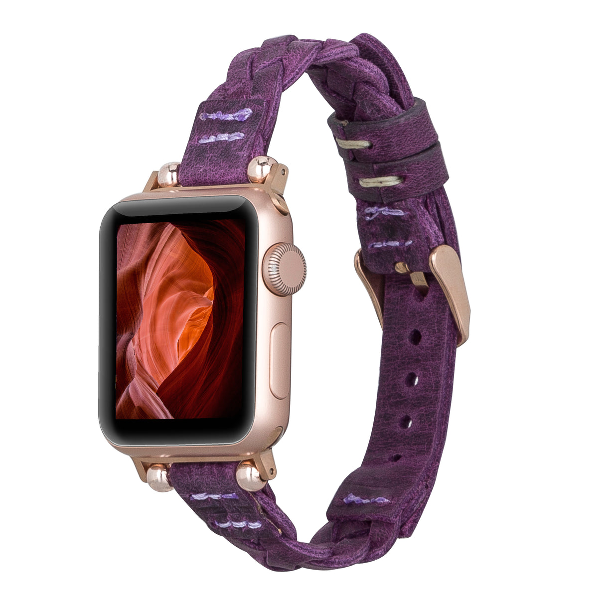 Monaco geflochtenes Lederarmband für Apple Watch