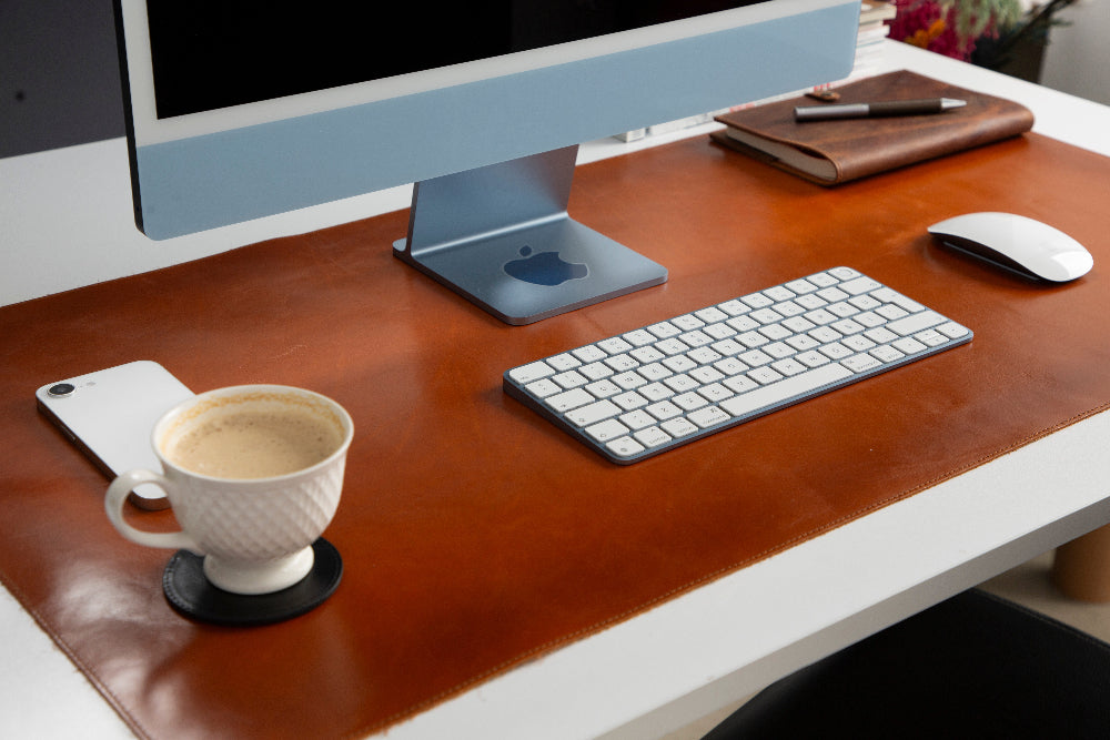 Tapis de bureau en cuir naturel Matrix (91 cm x 48 cm)