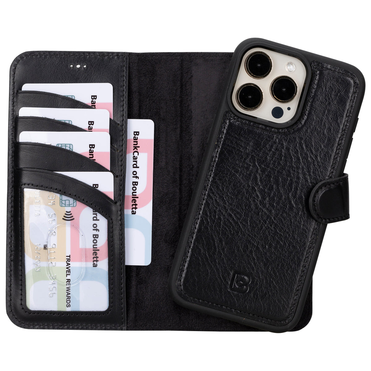 Fuzzy iPhone 16 Pro Max (6.9") Leder-Brieftaschenhülle