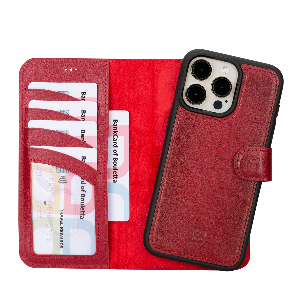 Étui portefeuille en cuir Monaco pour iPhone 15 Pro Max (6.7")