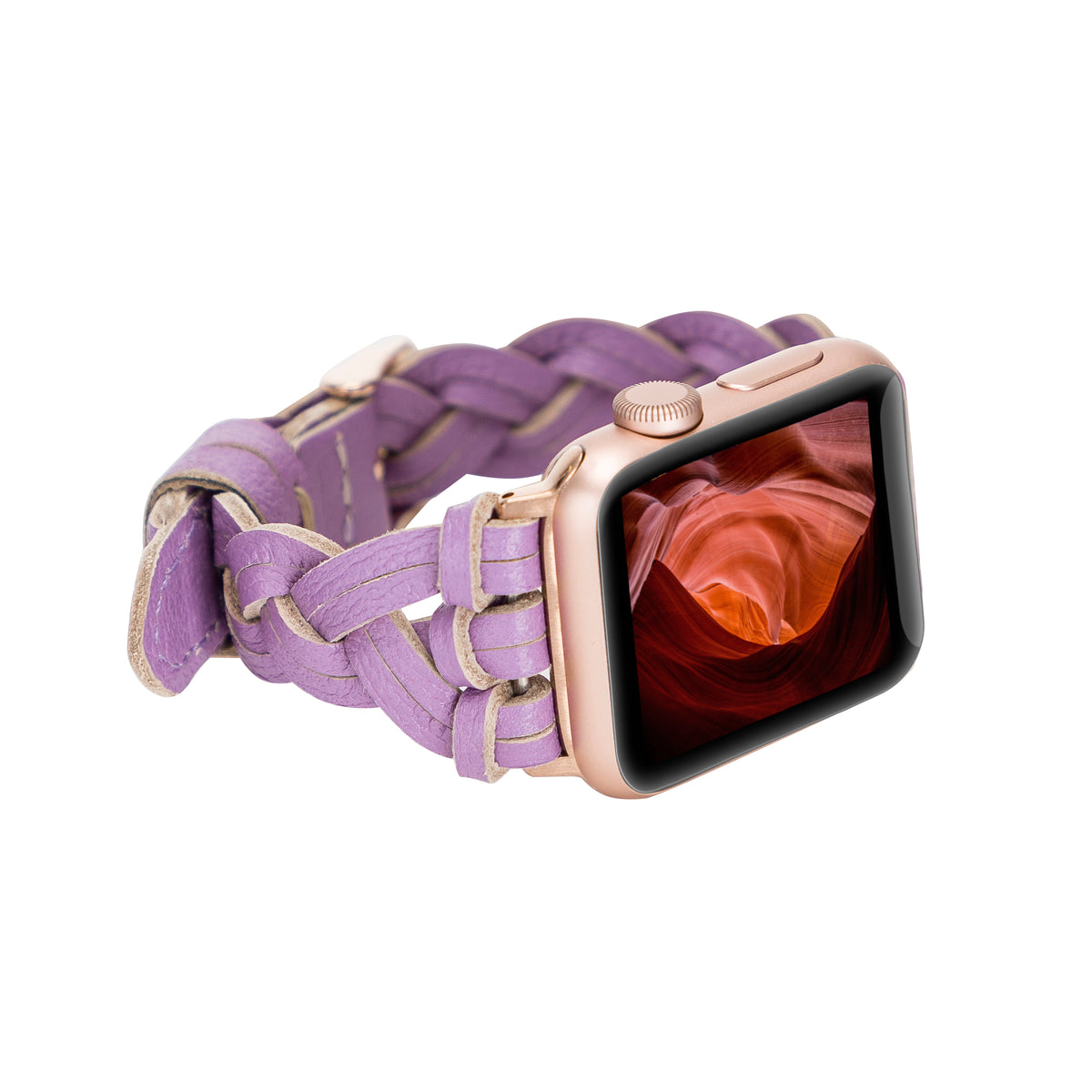 Schönes geflochtenes Lederarmband für die Apple Watch