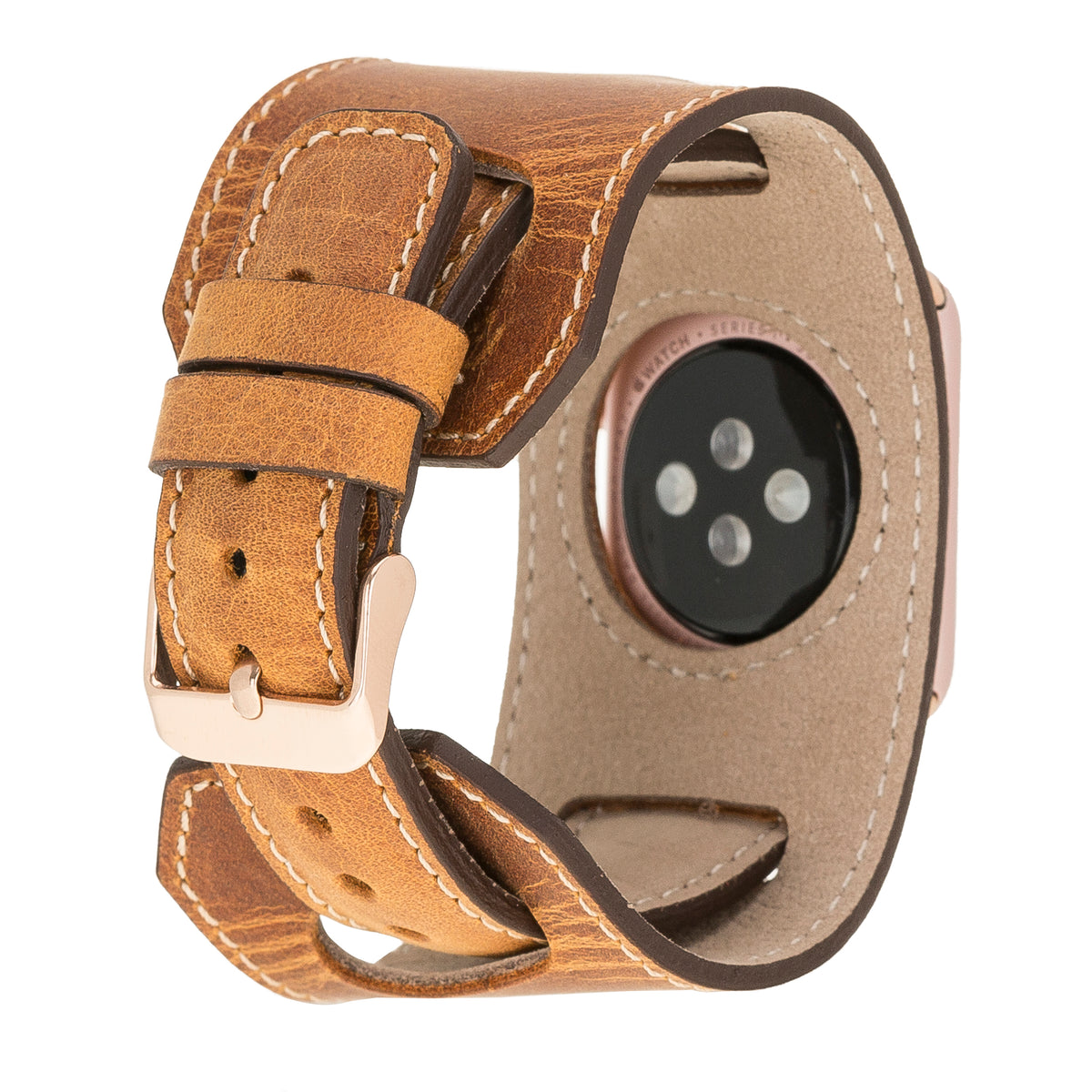 Camel Cuff Apple iWatch Genuine Leather Watch Band