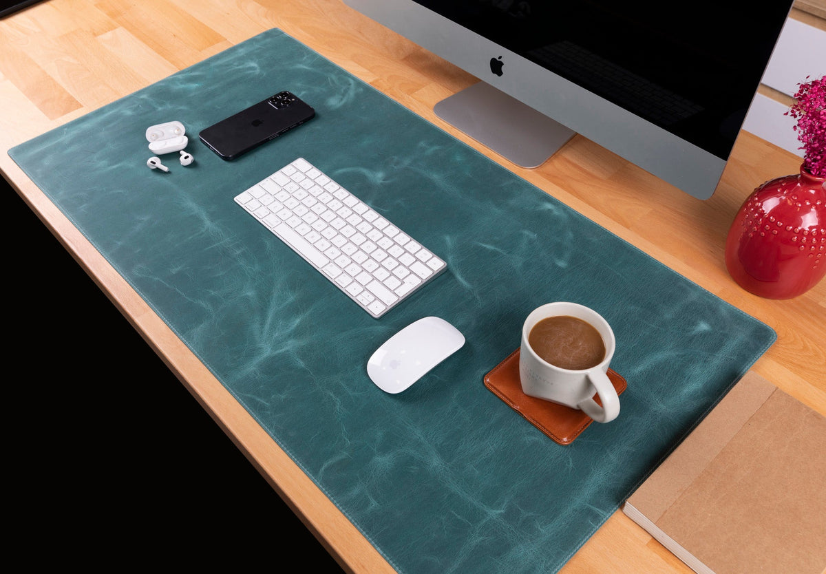 Tapis de bureau en cuir naturel Neo (91 cm x 48 cm)