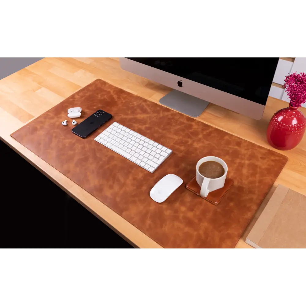 Tapis de bureau en cuir naturel Neo (37 cm x 80 cm)