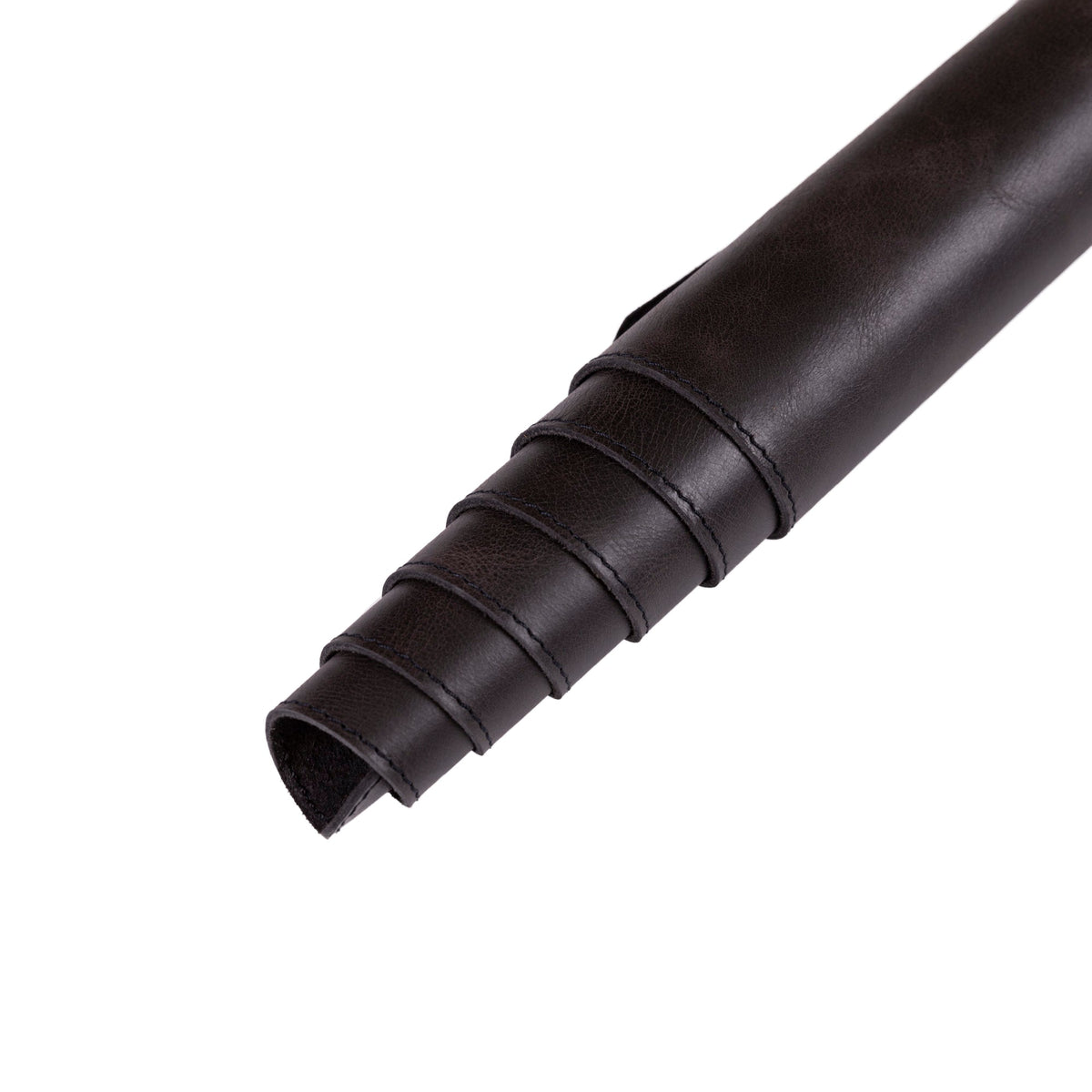 Black rubber hose on a white background