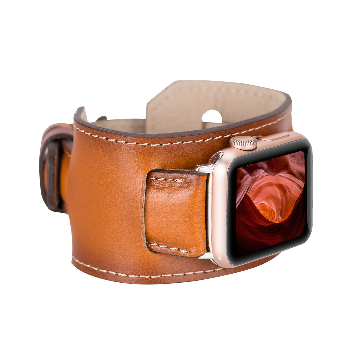 Cuff Tan Apple iWatch Leather Watch Band