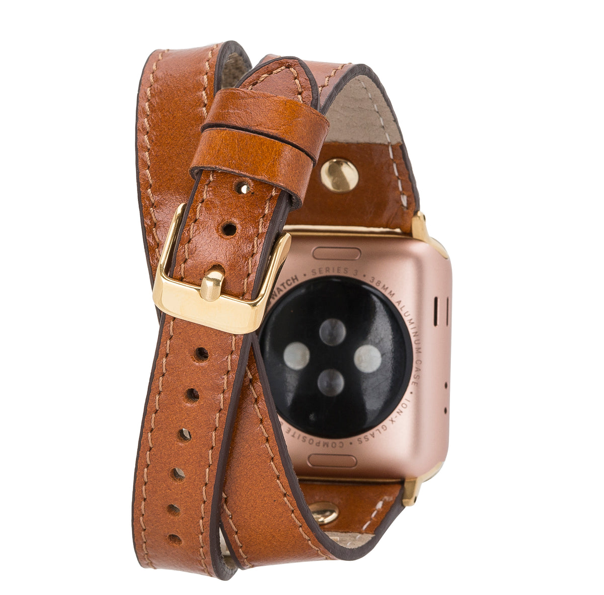Atlas Double Tour Leather Apple Watch Band