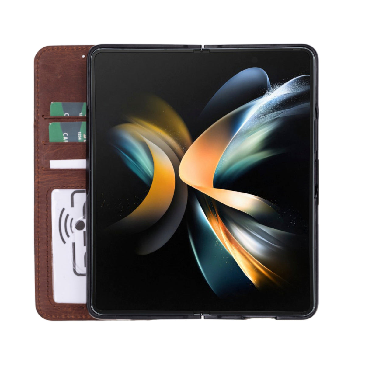 Champs Samsung Galaxy Z Fold 5 Leder-Wallet-Hülle