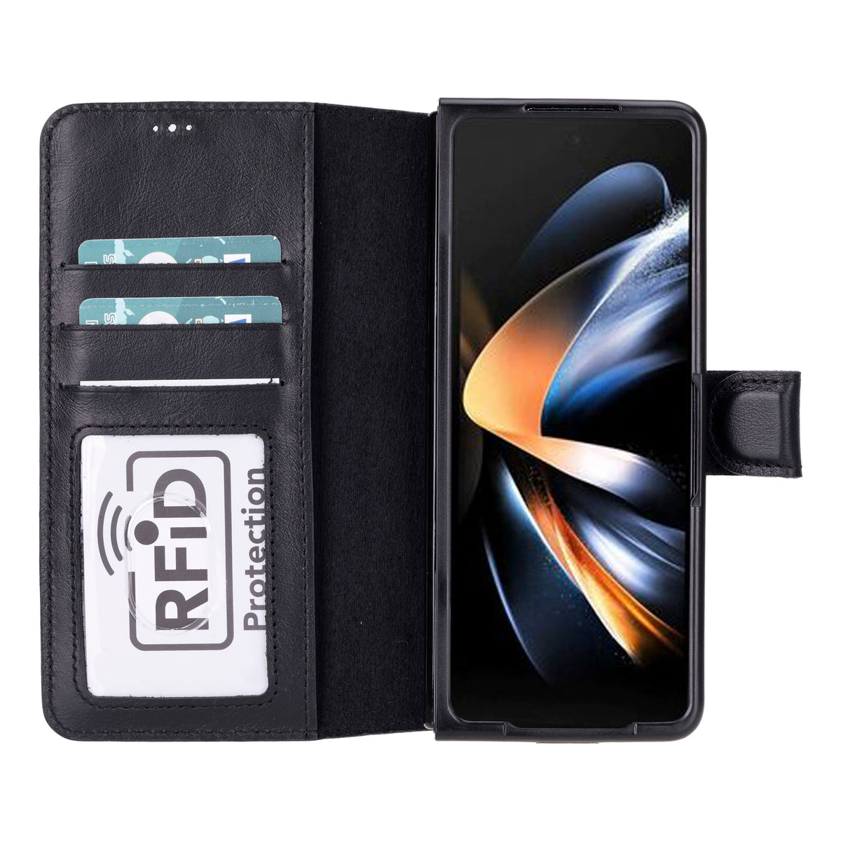 Champs Samsung Galaxy Z Fold 5 Leder-Wallet-Hülle
