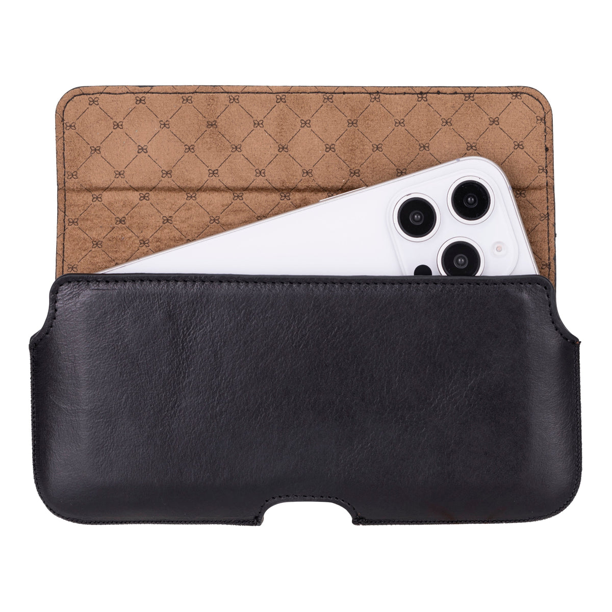 Aslant Belt iPhone 16 Pro (6.3") Leather Case