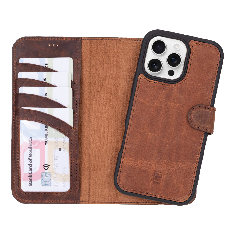 Fuzzy iPhone 16 Pro (6.3") Leather Wallet Case