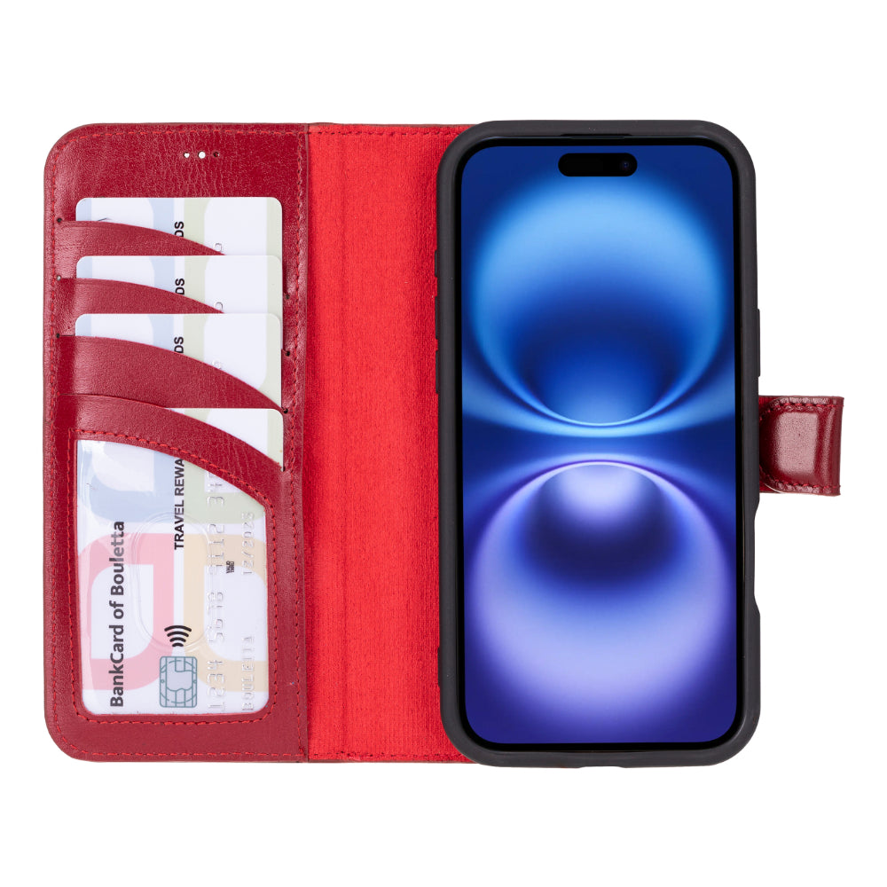 Fuzzy iPhone 16 (6.1") Leather Wallet Case