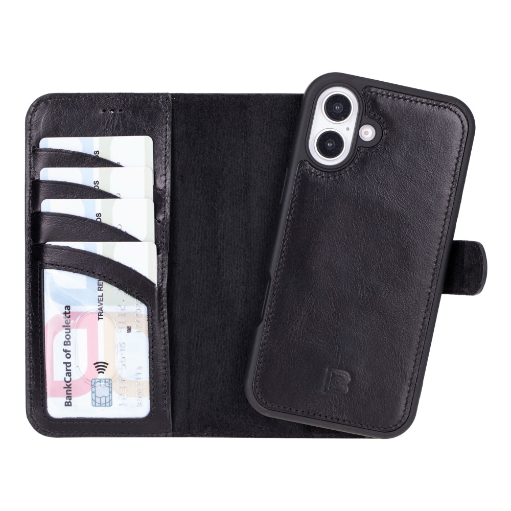 Fuzzy iPhone 16 (6.1") Leather Wallet Case