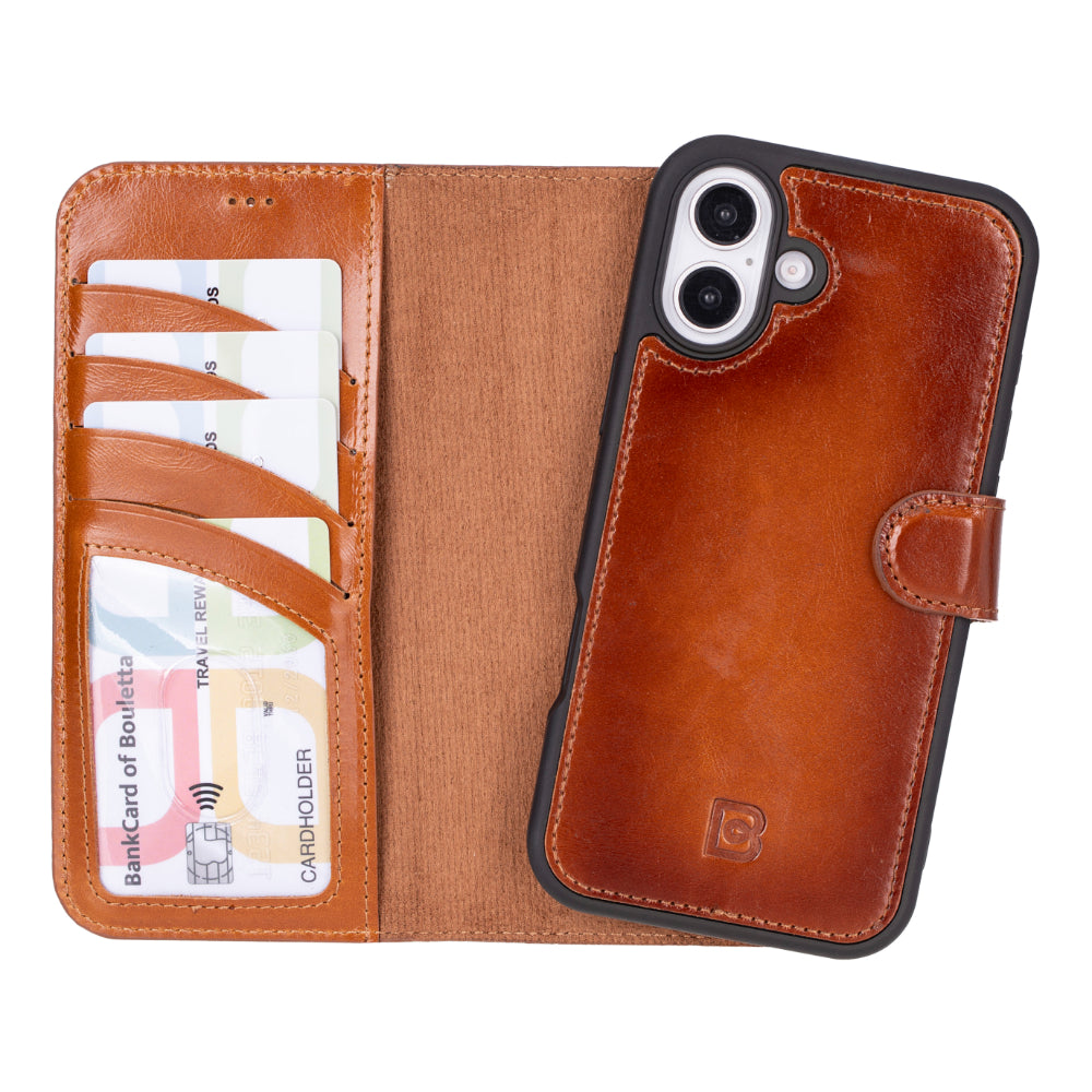 Fuzzy iPhone 16 (6.1") Leather Wallet Case
