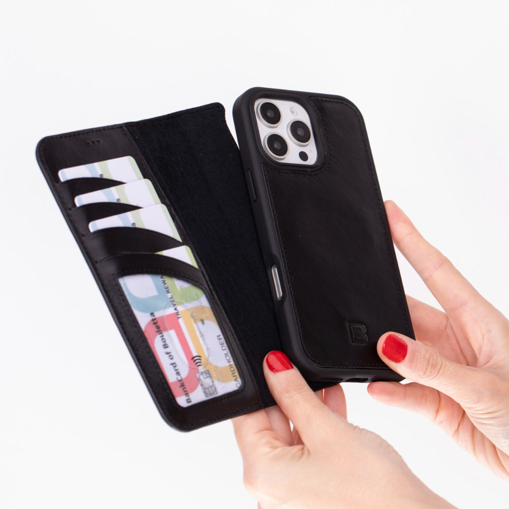 Fuzzy iPhone 16 Pro (6.3") Leather Wallet Case
