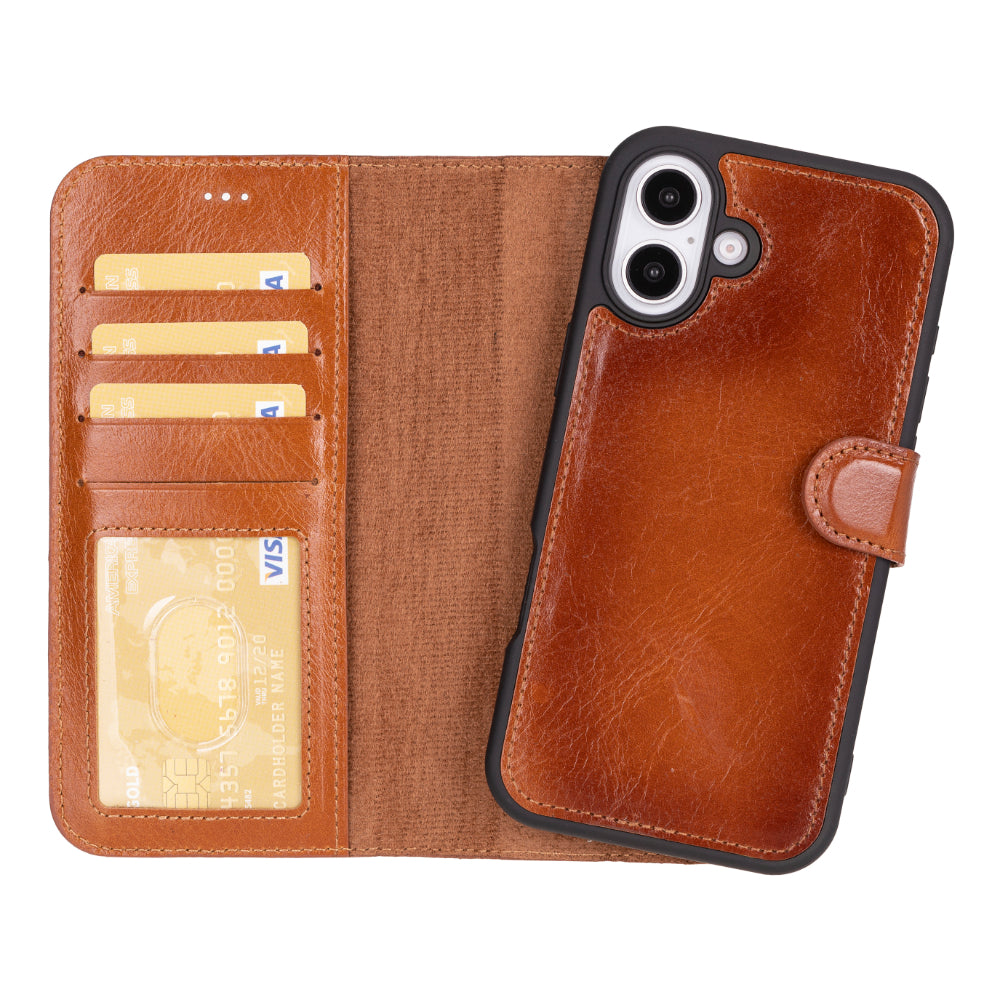 Monaco iPhone 15 Pro (6.1") Leather Wallet Case