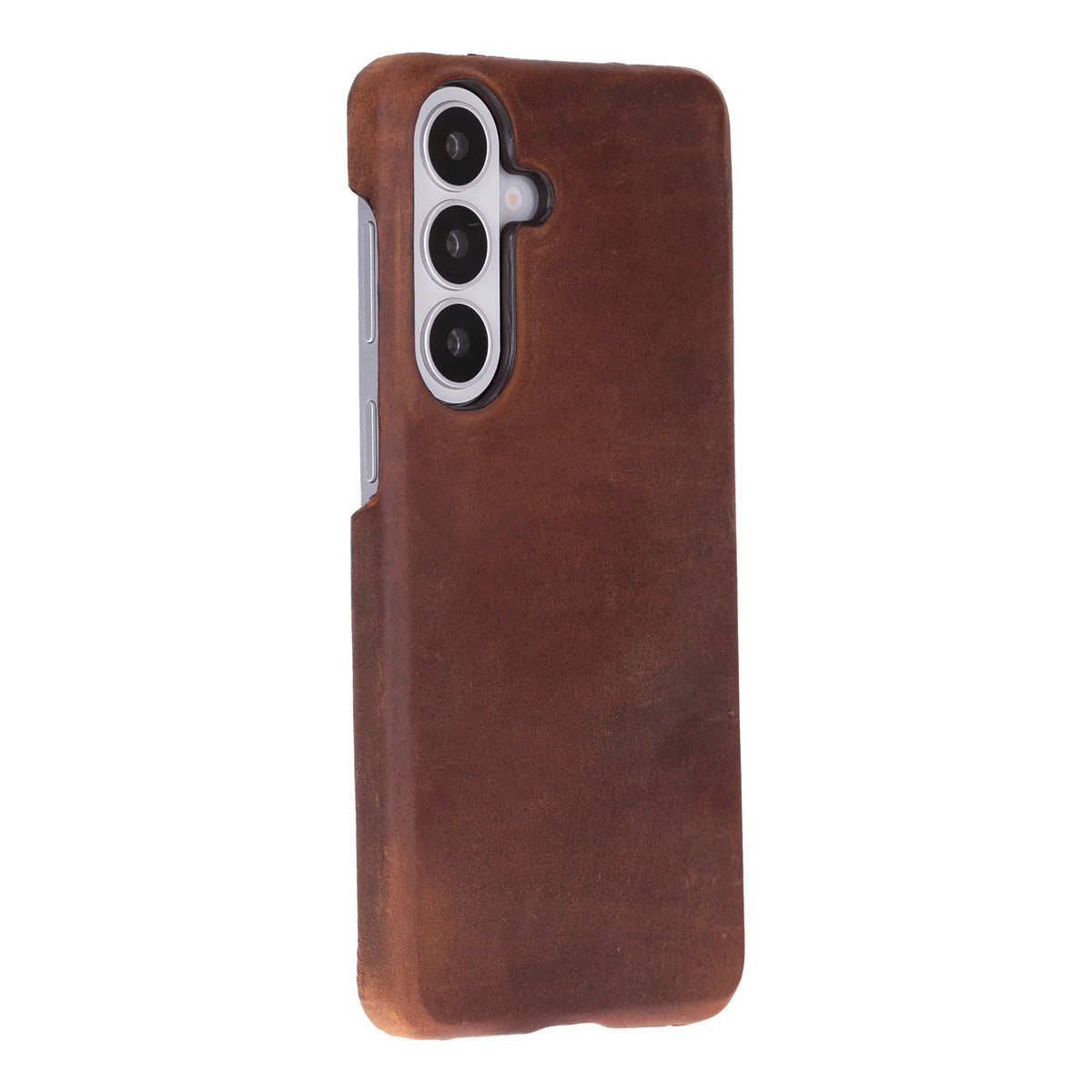 Brown phone case on a white background