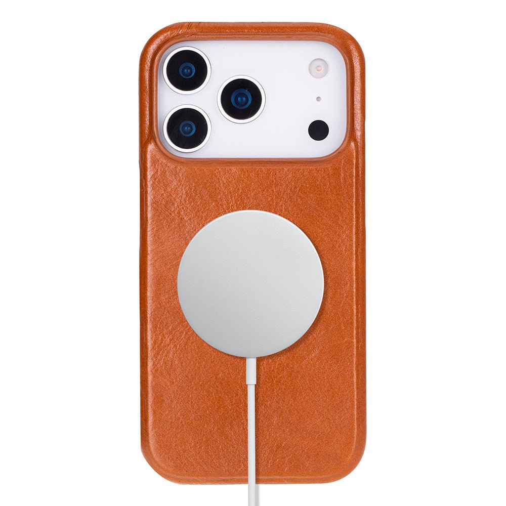 iPhone 17 Pro (6.3") Ultimate Jacket Genuine Leather Case - Apple iPhone 17 pro Genuine Leather Ultimate Jacket Back Cover - Bouletta
