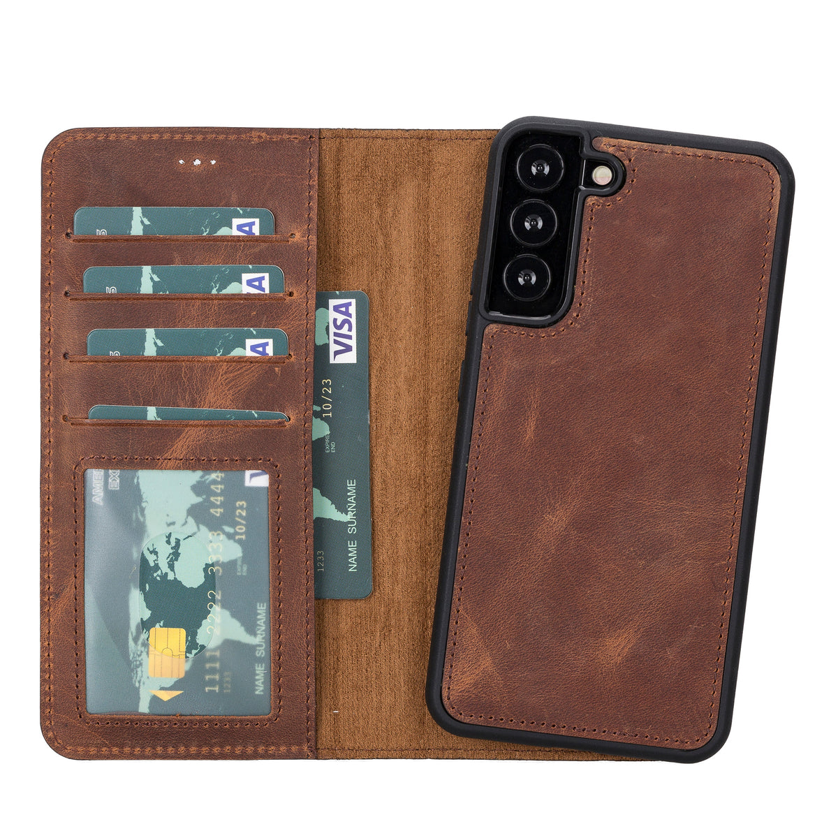 Coque Portefeuille en Cuir Cannes pour Samsung Galaxy S22 (6.1")