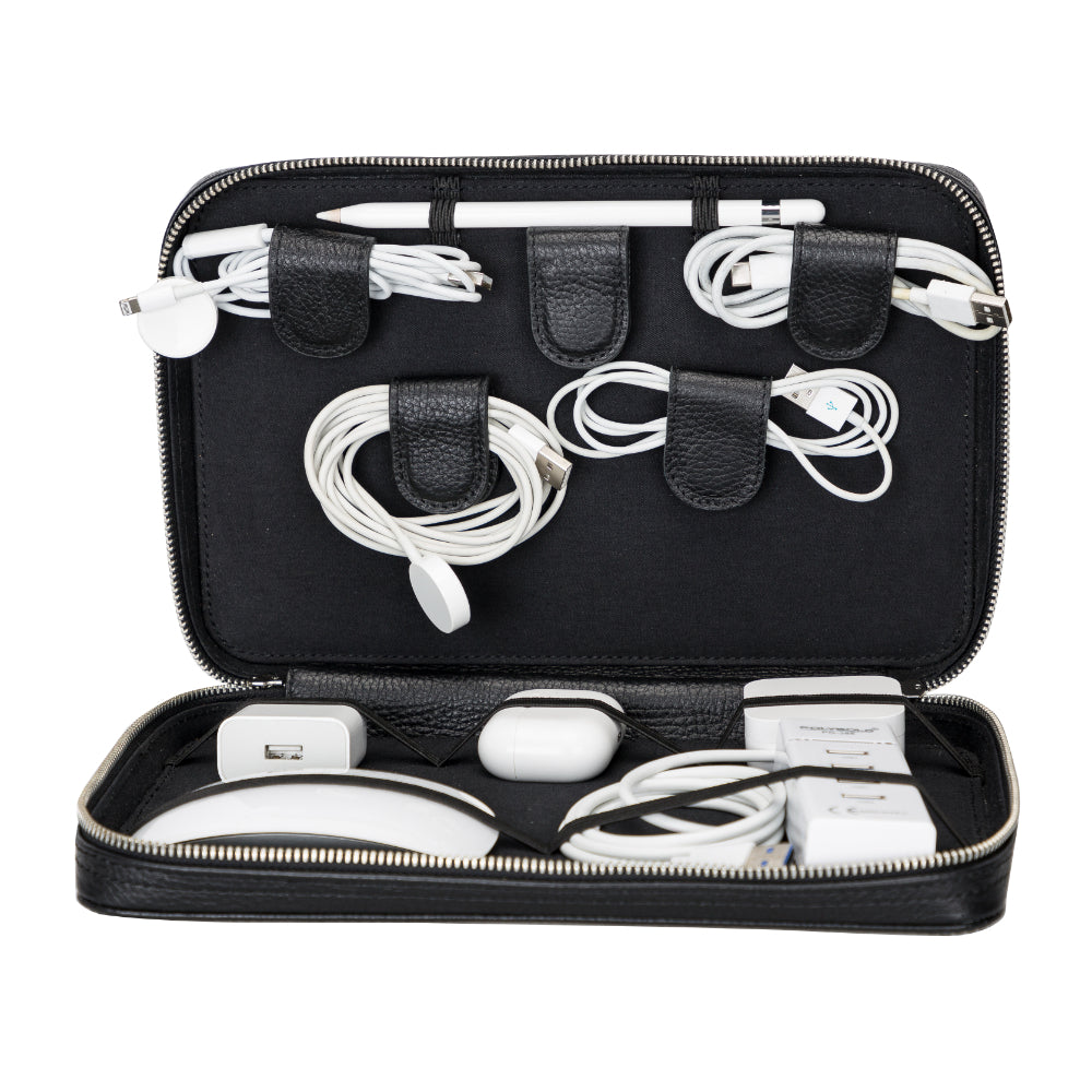Chate Leather Travel Cable Organizer