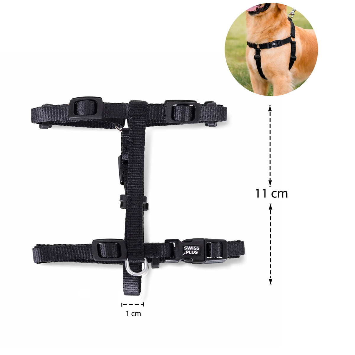 Solid Color Polyester H-Type Dog Harness