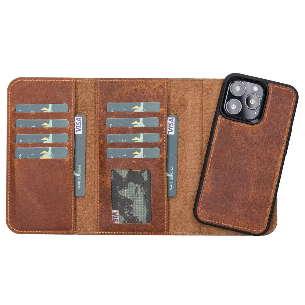 Santa iPhone 13 Pro Leder-Klapphülle