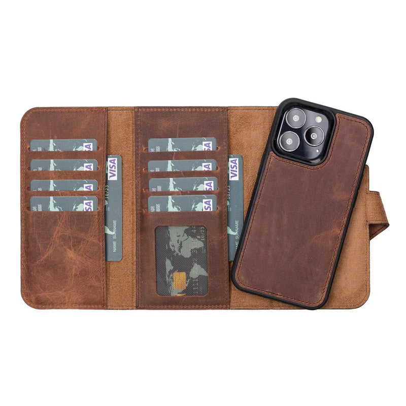 Santa iPhone 13 Pro Leder-Klapphülle