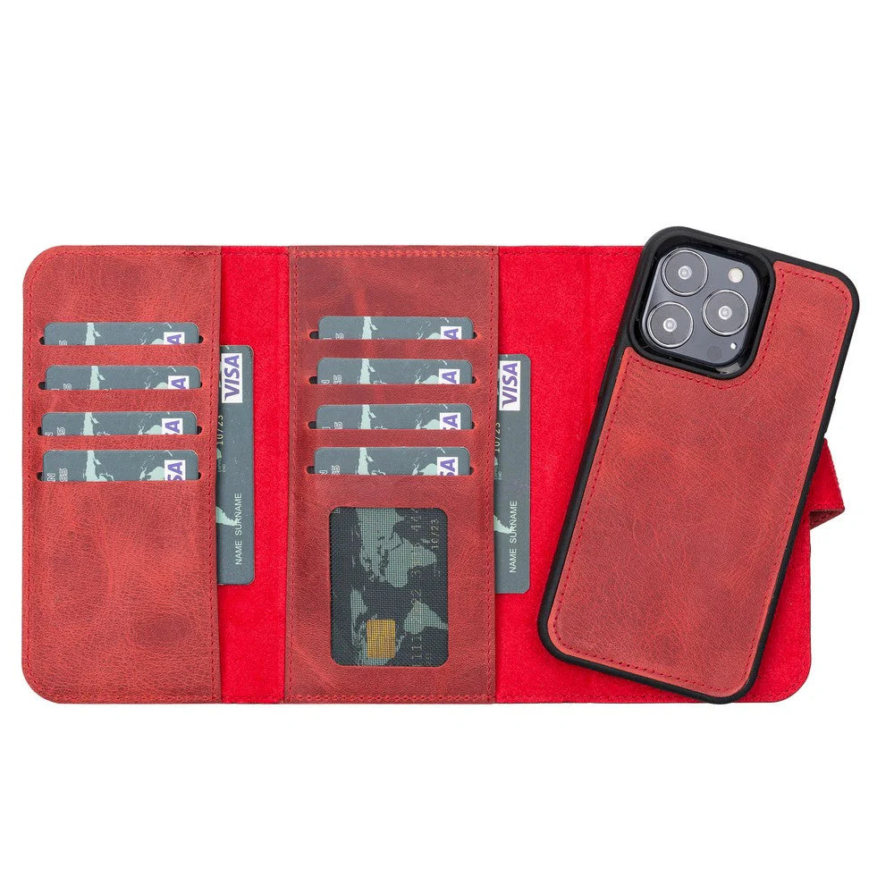 Santa iPhone 13 Pro Leder-Klapphülle