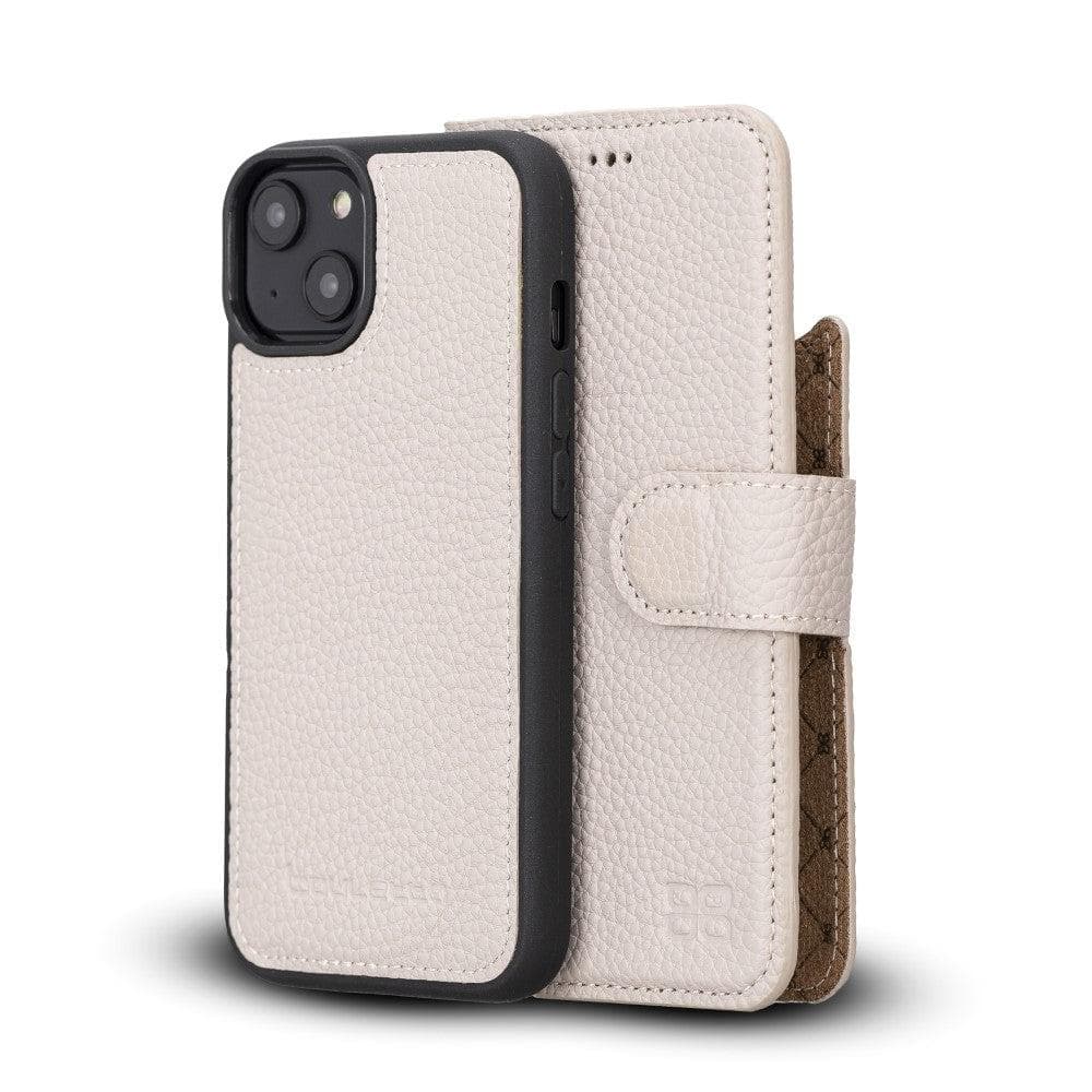 Monaco Étui portefeuille en cuir véritable pour iPhone 14 (6.1")