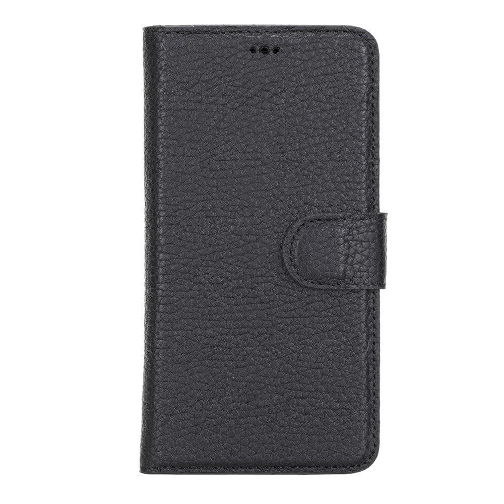 Black phone case with a textured surface on a white background