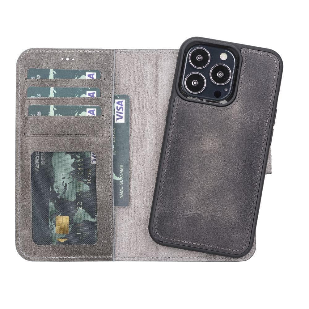 Coque portefeuille en cuir pour iPhone 13 Pro Max (6.7")