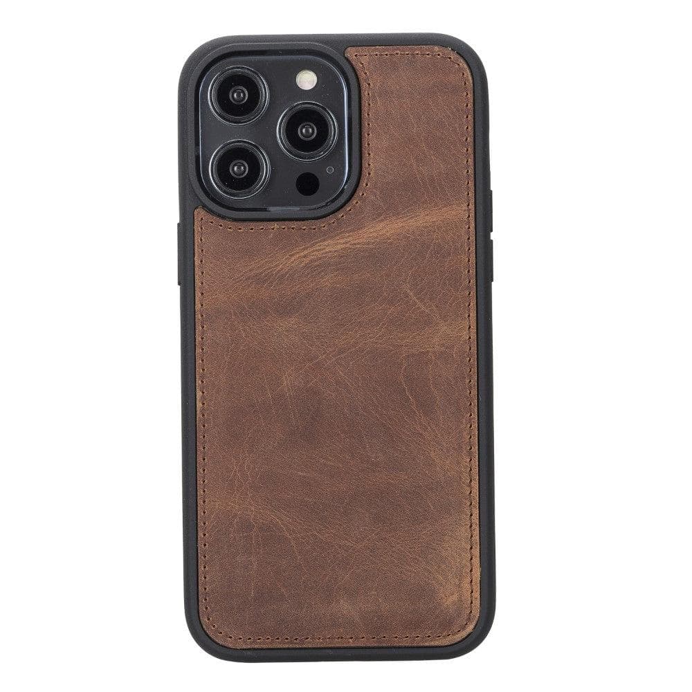 iPhone 14 Pro Max leather wallet case with MagSafe, card slots, and RFID protection