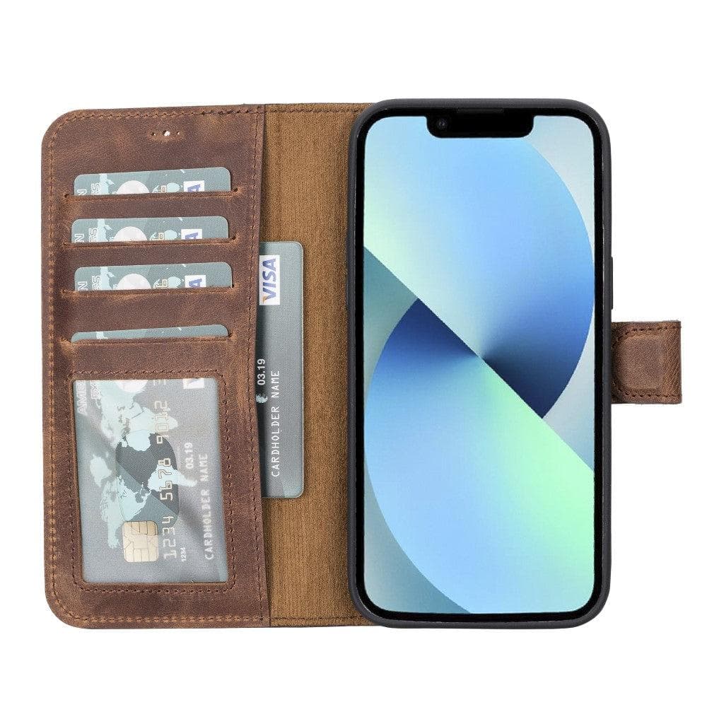 Phone case with card slots and phone display on a white background
