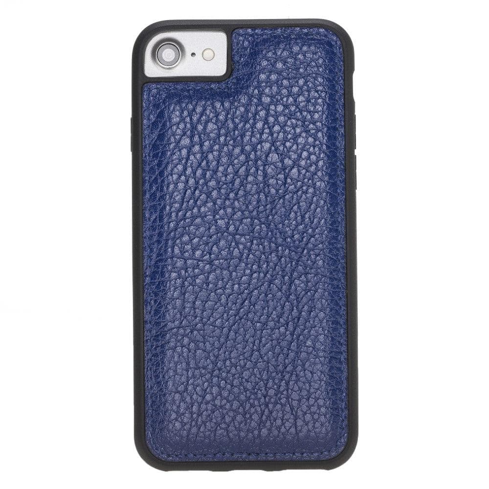 Blue textured iphone 8 case on a white background