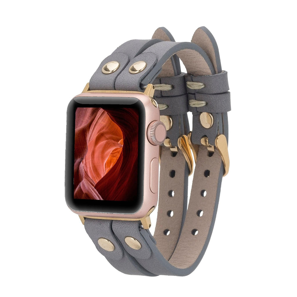 Durham Ely Echtleder-Doppelarmband für Apple Watch