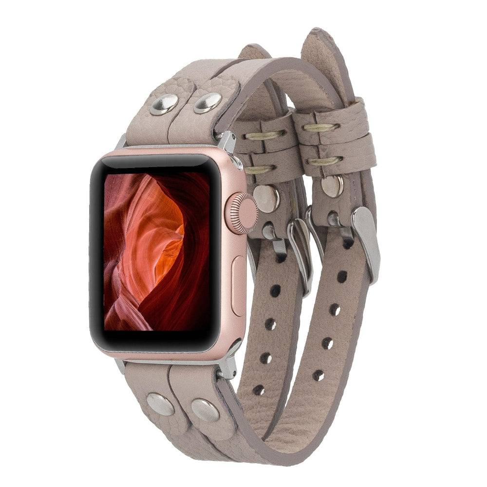 Durham Ely Echtleder-Doppelarmband für Apple Watch