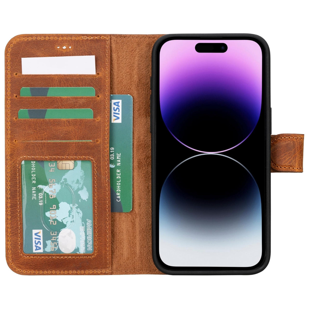 Cannes iPhone 15 Pro Max (6.7") Leather Wallet Case