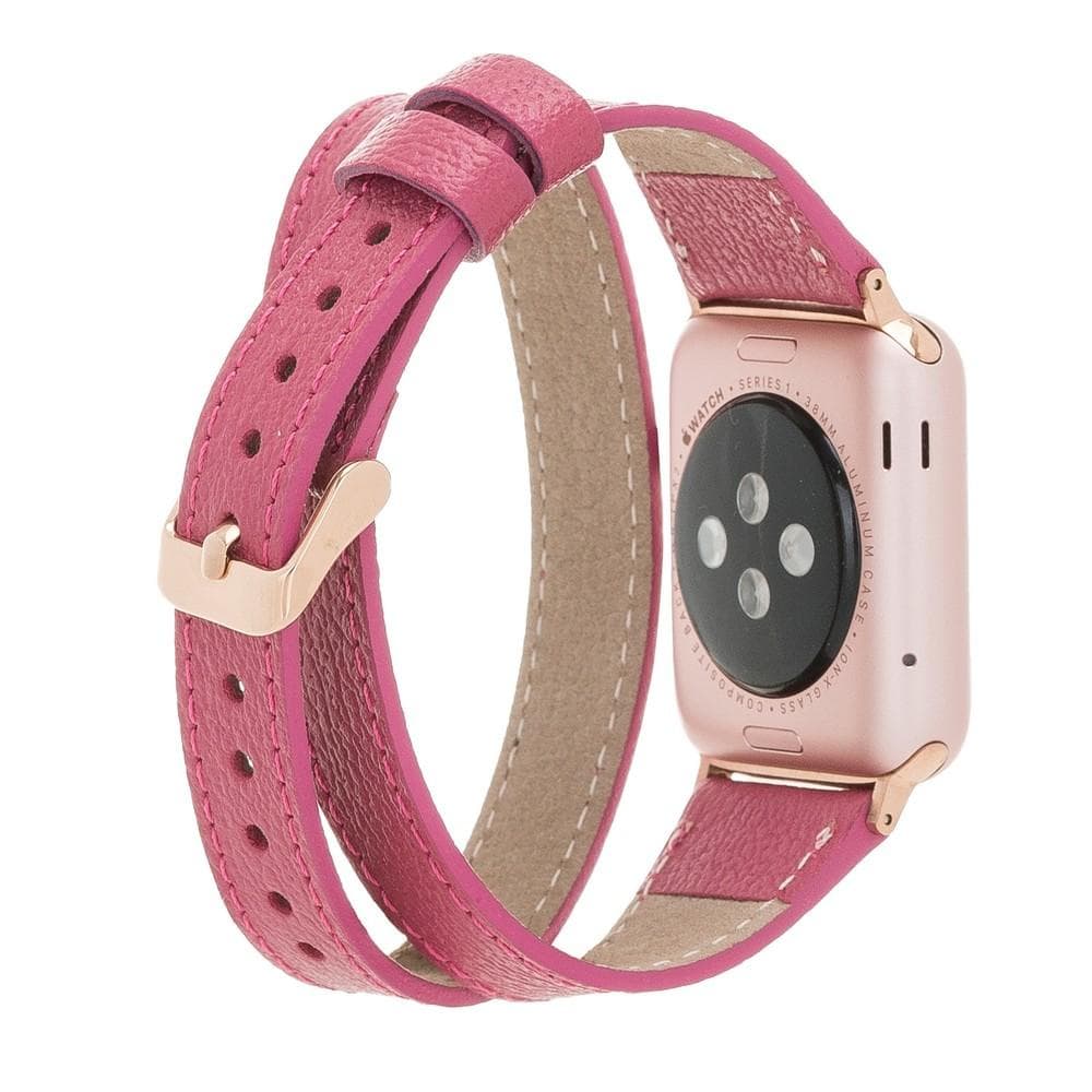 Handmade leather Apple Watch strap compatible with Ultra, SE & Series 1–11
