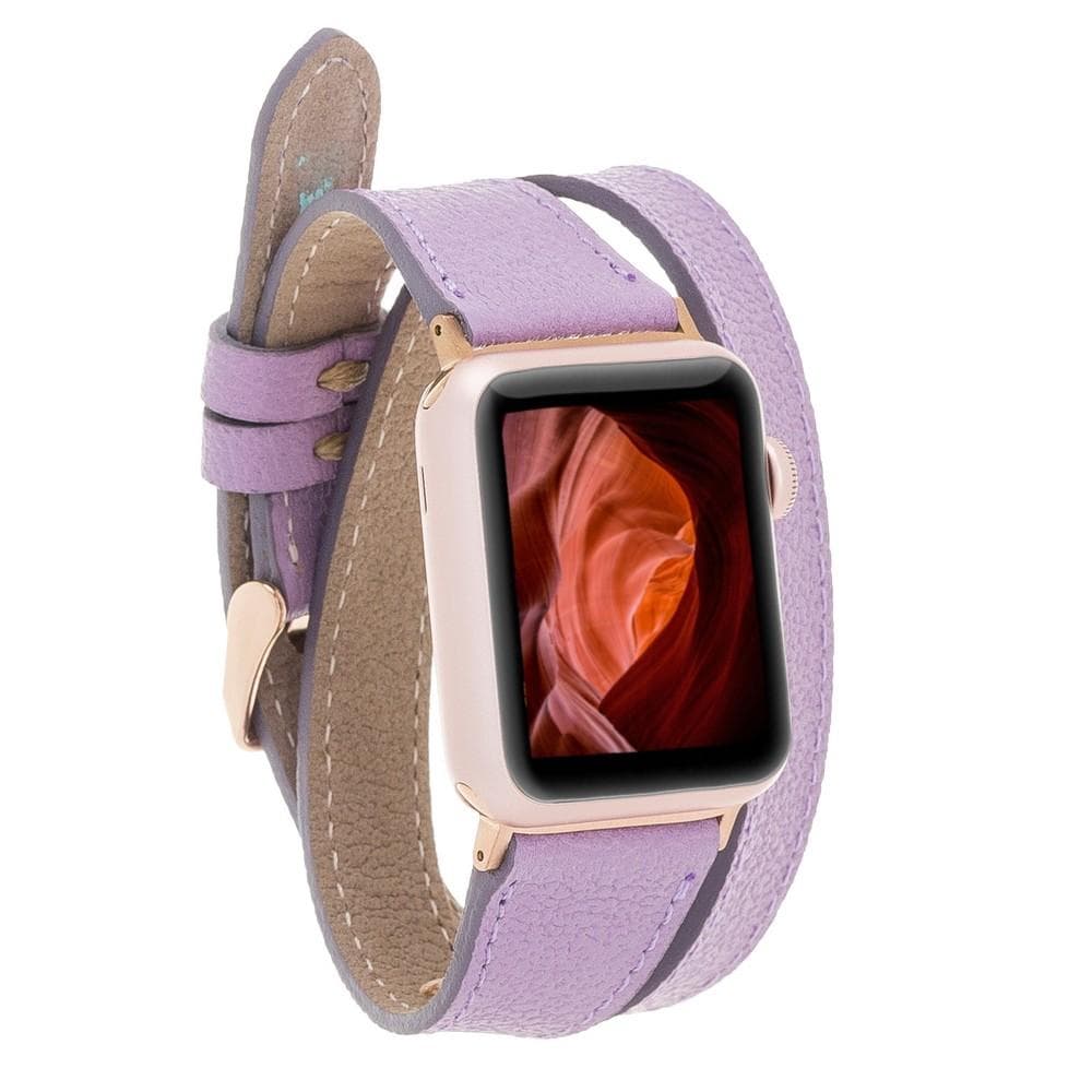 Handmade leather Apple Watch strap compatible with Ultra, SE & Series 1–10