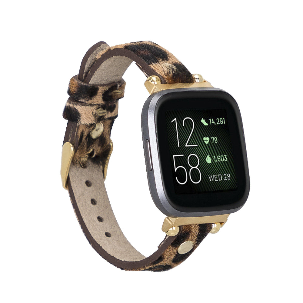 Ferro Echtlederarmband für die Apple Watch mit Gold Trok