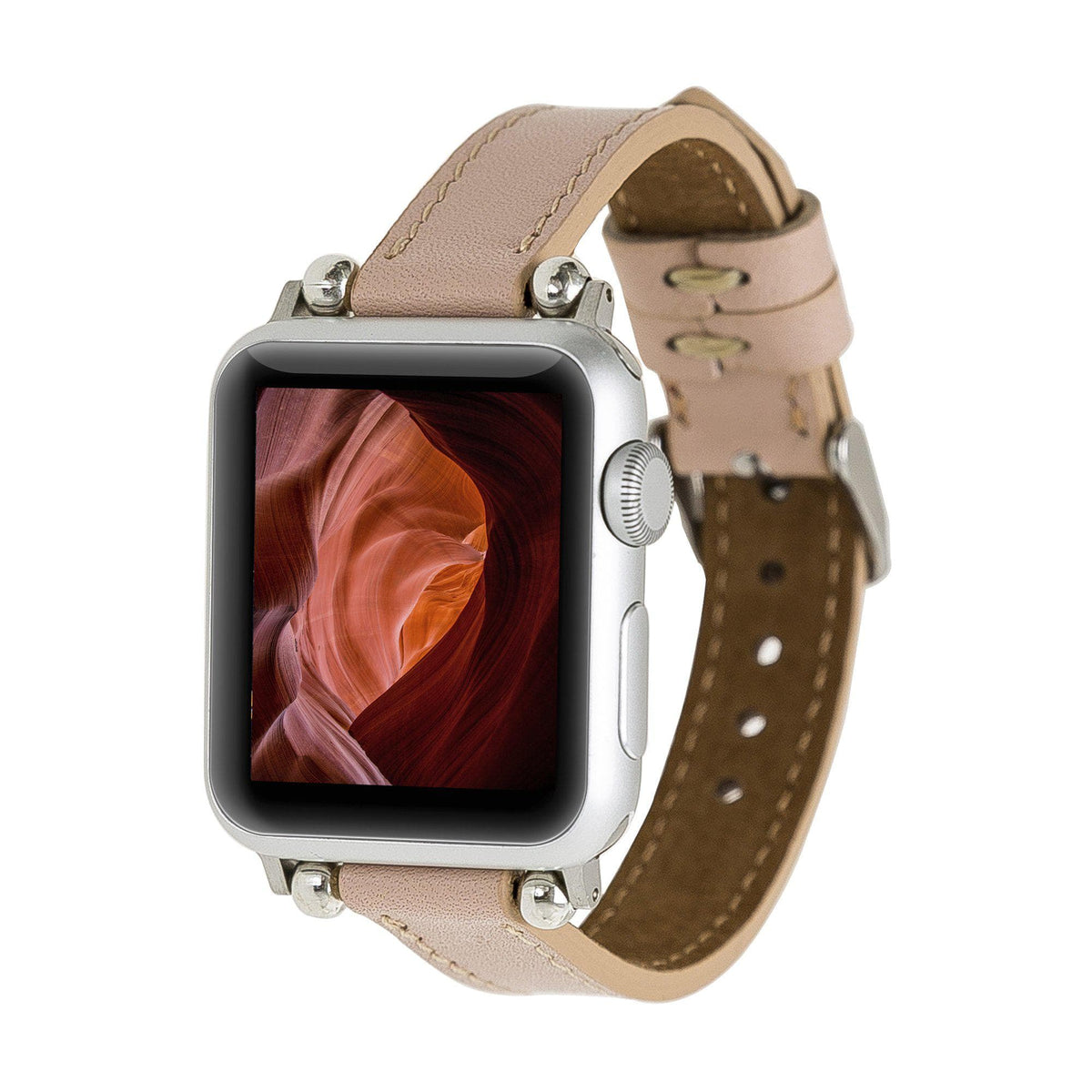 Seamy Apple Watch-Armband aus echtem Leder