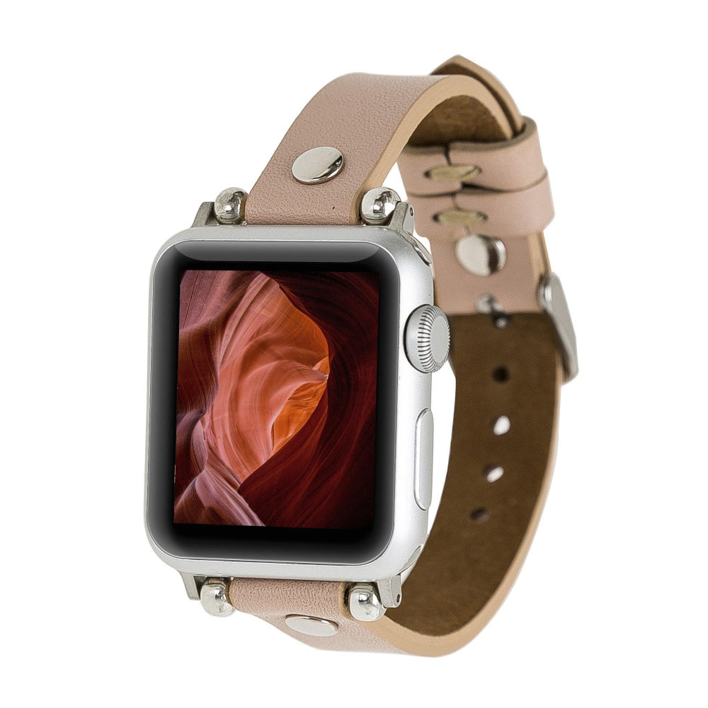Ferro Apple Watch Echtlederarmband mit silbernem Trok